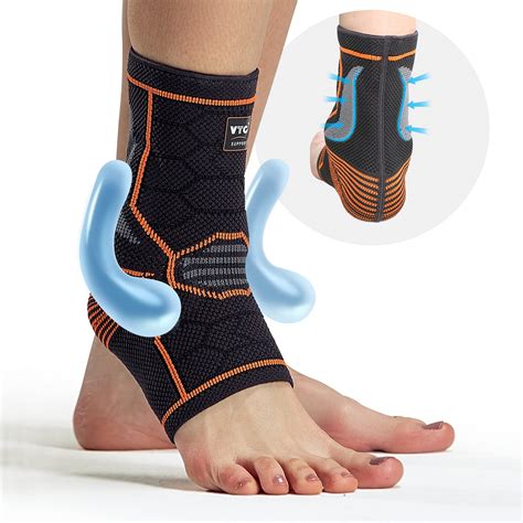 Buy VTG SUPPORT Ankle Brace, Silicone Ankle Compression Sleeve for