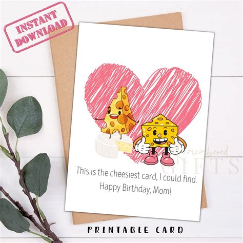 Funny Birthday Card Happy Birthday Mom Printable Birthday Card 5x7 - Etsy