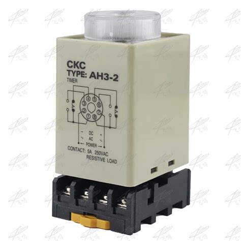 Ah3 2 Ac 220v On Delay Dpdt Time Relay With Socket Ah3 Series 220vac