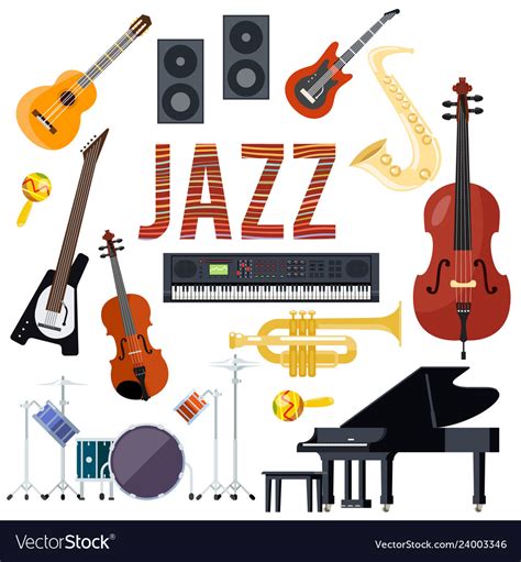 Classical Jazz Performance Musical Instruments Vector Image