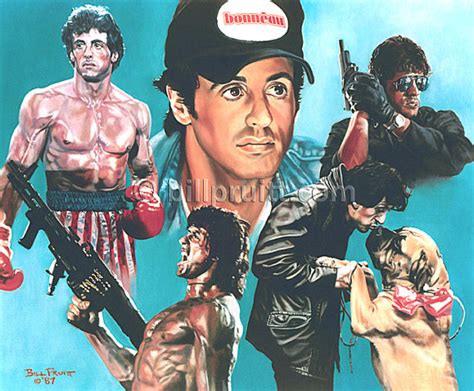 Sylvester Stallone Rocky Rambo Art Print 13x16 Signed And Etsy