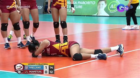 Ncaa Season Wvb Perpetual S Charmaine Ocado Injury Youtube