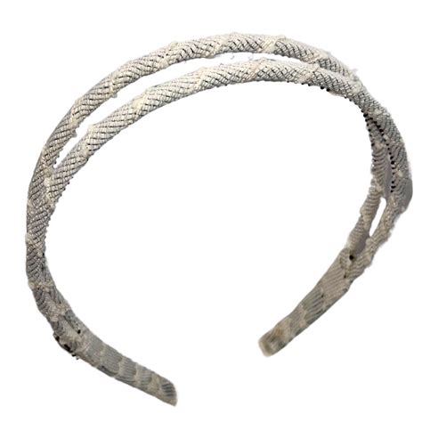 Dot Edge Double Headband - White – Arabellé Kids