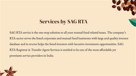 Registrar Transfer Agent RTA Services Offered By SAG Infotech Company