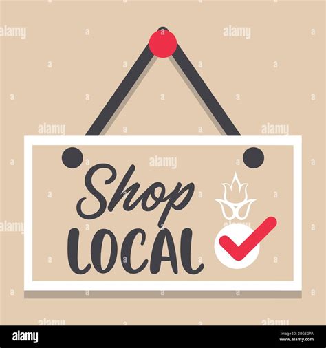 shop local poster with label hanging Stock Vector Image & Art - Alamy