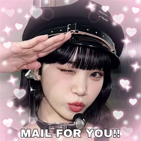 Chaewon Le Sserafim Happy Love Mail Purikura Sticker Cute Stickers