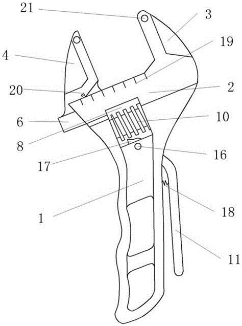 一种大开口活动扳手的制作方法