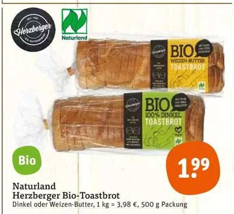 Naturland Herzberger Bio Toastbrot Angebot Bei Tegut