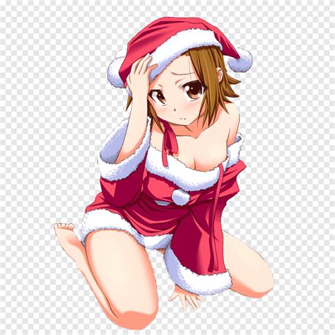 Anime Christmas Girl With Brown Hair