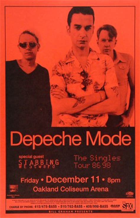 Depeche Mode Vintage Concert Poster from Oakland Coliseum Arena, Dec 11 ...