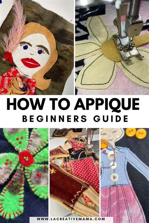 How to applique-Beginners Guide to Fabric Applique - La creative mama