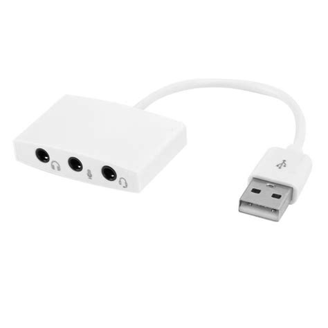 HURRISE Adaptateur De Carte Audio PC Adaptateur De Carte Son USB 2 0