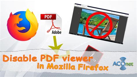 How To Disable Pdf Viewer In Mozilla Firefox Web Browser Youtube