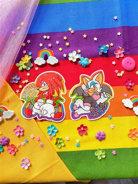 Knuckles And Rouge Gay Stickers Libearty S Ko Fi Shop Ko Fi Where