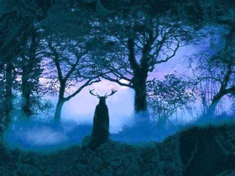 Cernunnos Wicca Herne The Hunter Black And White Tree White Trees