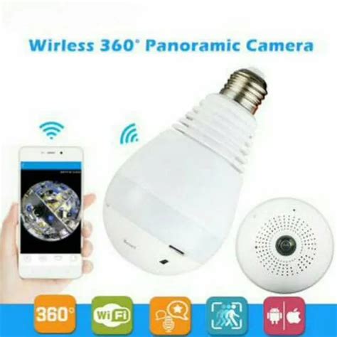 Ip Camera Bulb Panoramic Cctv Wifi Derajat Bentuk Lampu Led Bohlam