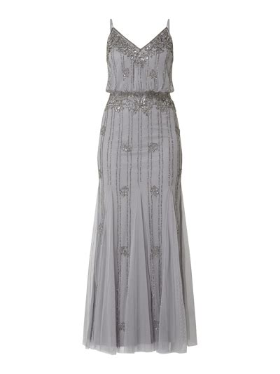 Lace Beads Abendkleid Aus T Ll Im Godet Stil Modell Keeva