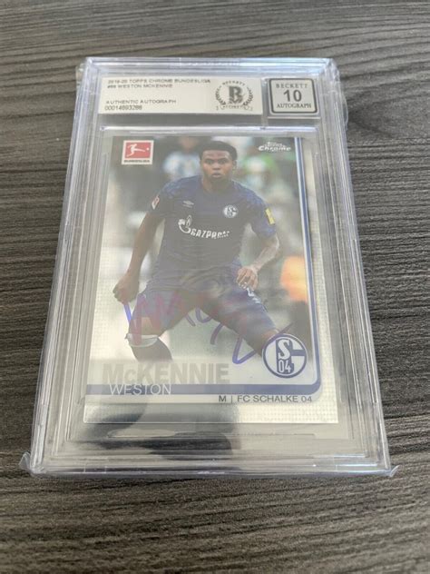 Topps Chrome Bundesliga Weston Mckennie Signed Beckett