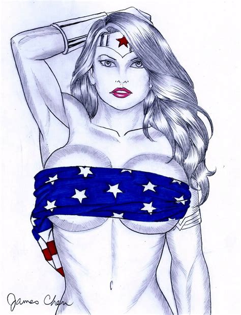 Sexy Wonder Woman Drawing