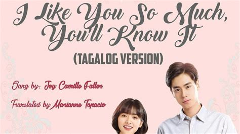 Tagalog I Like You So Much Youll Know It Lyrics A Love So