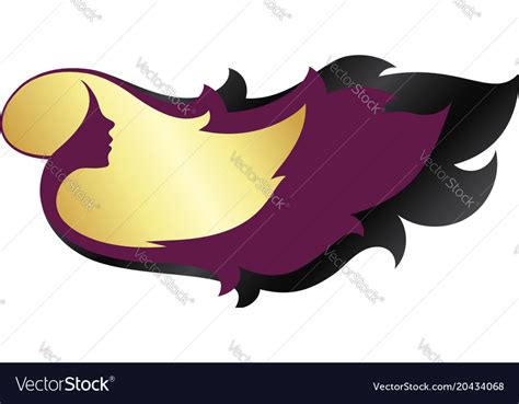 Girl with long hair Royalty Free Vector Image - VectorStock