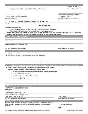 Fillable Online Appointment Of Agent For Property Taxes Form Fax