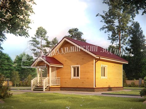 Проект бани из бруса ББ011 | Владимирский Зодчий