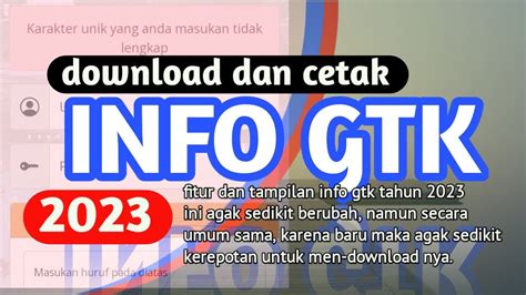 Cetak Info Gtk Youtube