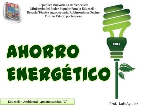 Ahorro Energ Tico Ppt