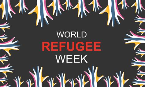 World Refugee Week Background Banner Card Poster Template Vector