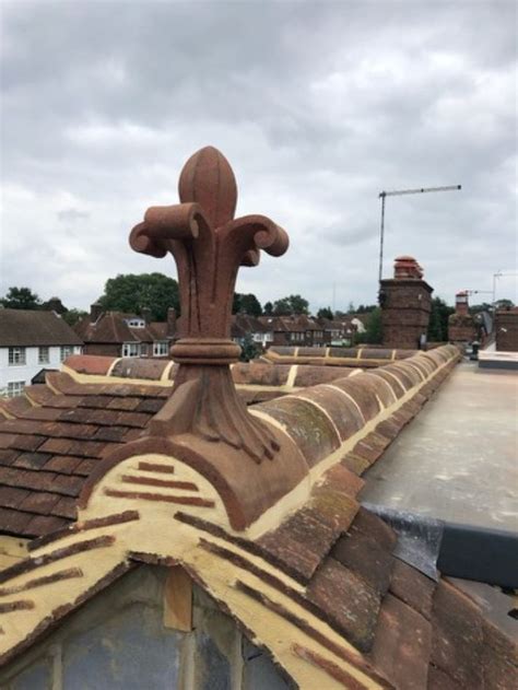 Half Round Fleur De Lys Finial Installed On Gable End Finials Roof