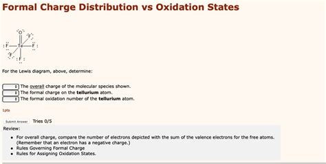 SOLVED Formal Charge Distribution Vs Oxidation States For The Lewis