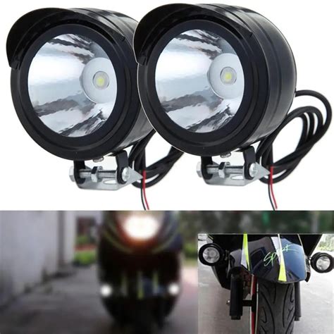 2pcs Motorcycle Bike Car Truck 12v 24v 36v 48v 80v 3w Led Headlight Atv