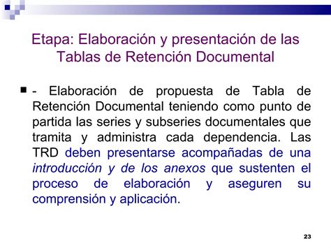 Tablas De Retenci N Documental Ppt