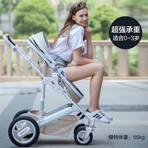 BABYFOND прогулочная коляска с высоким пейзажем, легкая складная ...