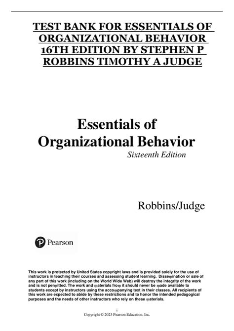 Organizational Behavior Robbins 16th Edition Nstoreore 6