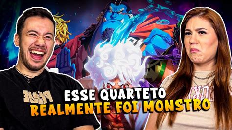 Reagimos à Luffy Zoro Sanji Jinbe One Piece Quarteto Monstro