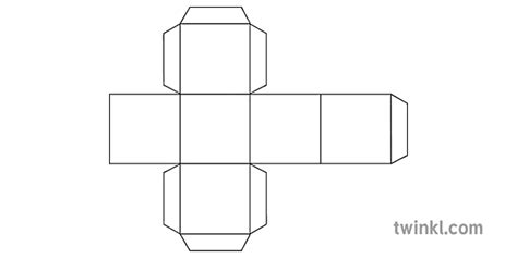 Cube 3D Shape Nets Craft Activity Updated 2019 Maths KS1 Illustration