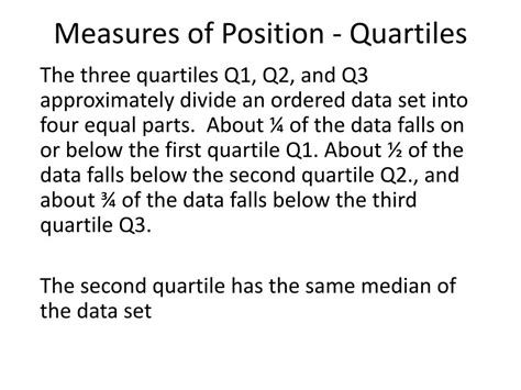 PPT Measures Of Position Quartiles PowerPoint Presentation Free