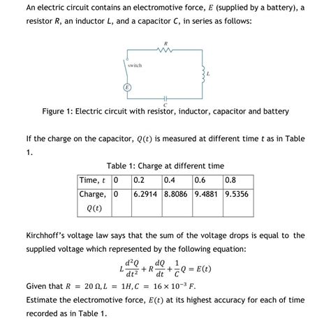 An Electric Circuit Contains An Electromotive Force