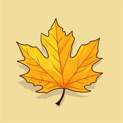 Autumn Maple Yellow Leaf Isolated, Vector Illustration Stock Illustration - Illustration of ...