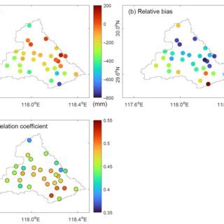 Spatial Distribution Of A Bias And B Relative Bias Of Annual