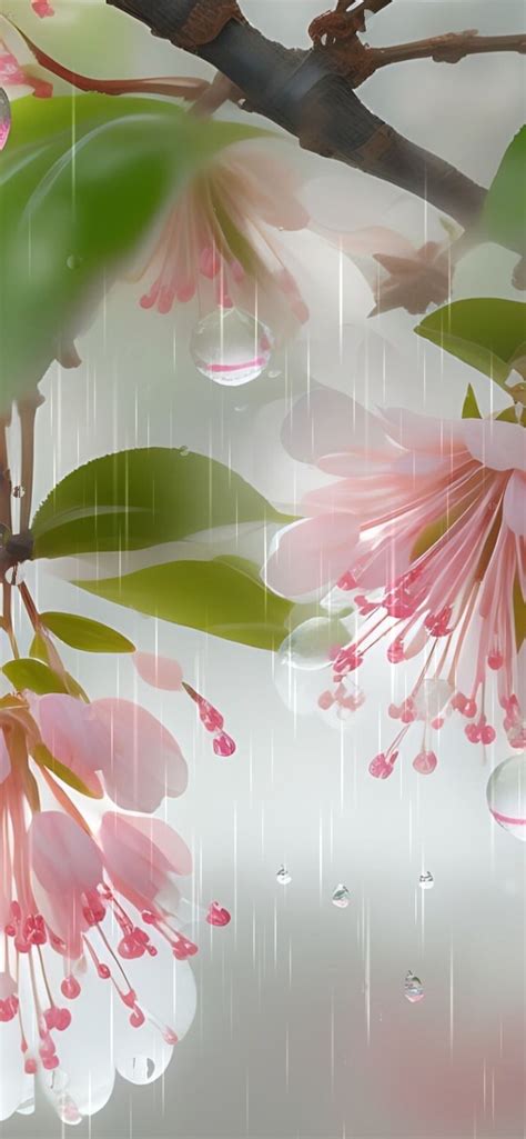 雨中花开(风景手机动态壁纸) - 风景手机壁纸下载 - 元气壁纸