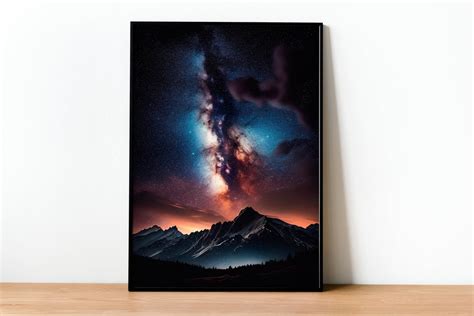 Milky Way Galaxy Poster Space Prints Starry Night Sky Wall Art Poster Print Home Decor - Etsy