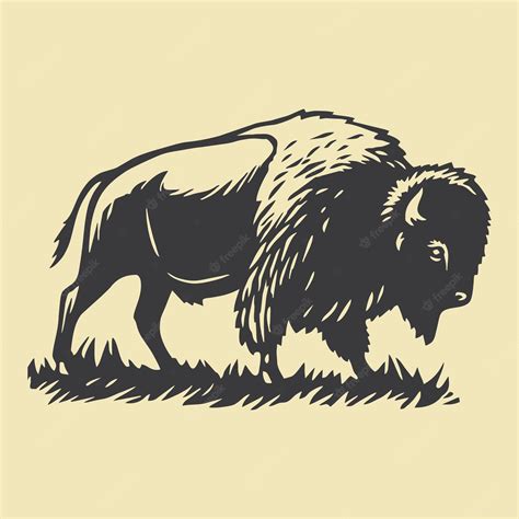 Premium Vector Full Body Bison Animal Vector