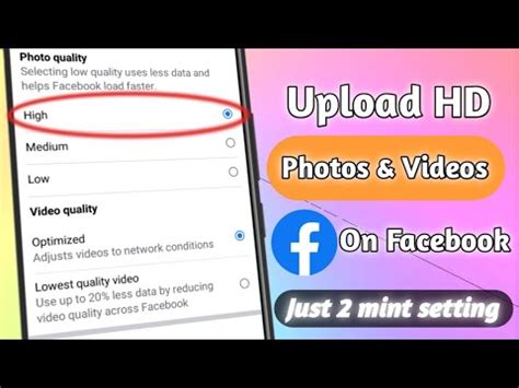 How To Upload HD Photos Videos On Facebook 2023 Upload Photo Full