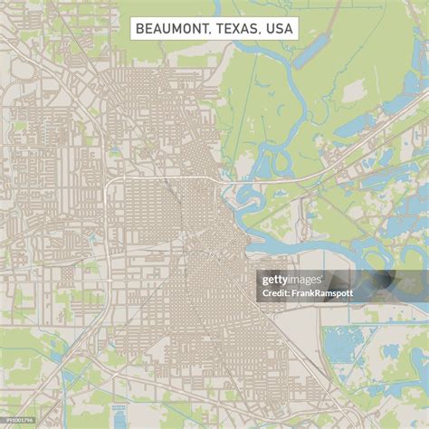 Beaumont Texas Us City Street Map High Res Vector Graphic Getty Images