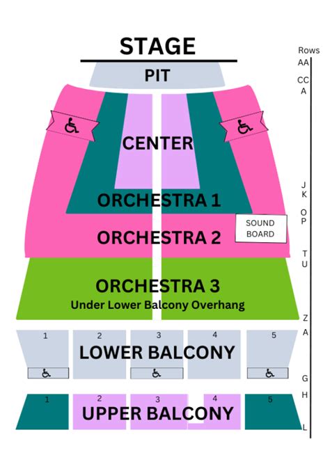 Broadway Theatre League Seating Chart