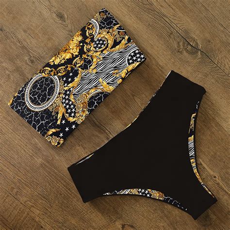 Yyvonne Swimsuit Lady Sexy Two Wear Split Bikini Brae Shoulder New Swimwear