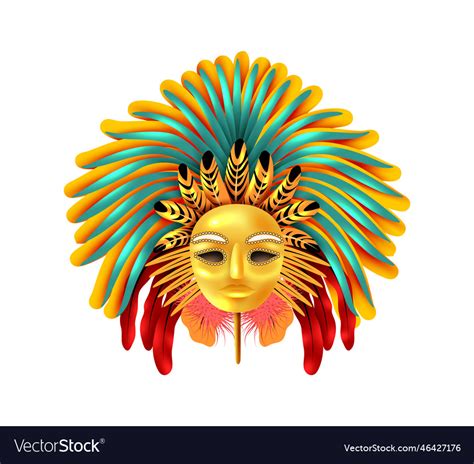 Realistic Carnival Mask Royalty Free Vector Image